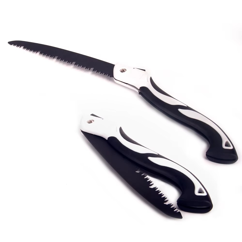 Foldable Saw Camping Tool Folding Hand Pruning Saw with Blades - Folding Saw Efficient Chip Removal Lock Design Pocket Pruning Saw for Bone Trees Wood Trimming Cutting ( Random Color ) View Gallery - Pakistan