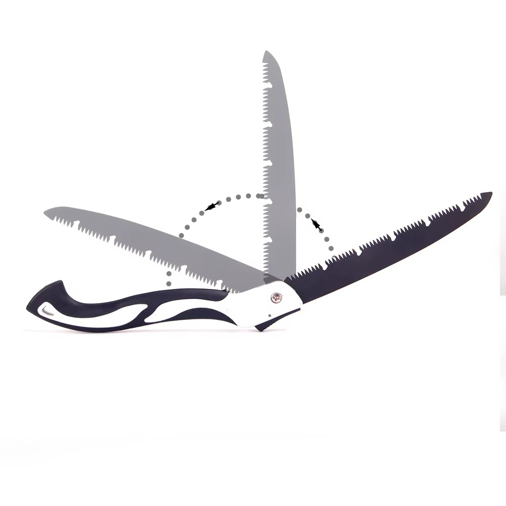 Foldable Saw Camping Tool Folding Hand Pruning Saw with Blades - Folding Saw Efficient Chip Removal Lock Design Pocket Pruning Saw for Bone Trees Wood Trimming Cutting ( Random Color ) View Gallery - Pakistan