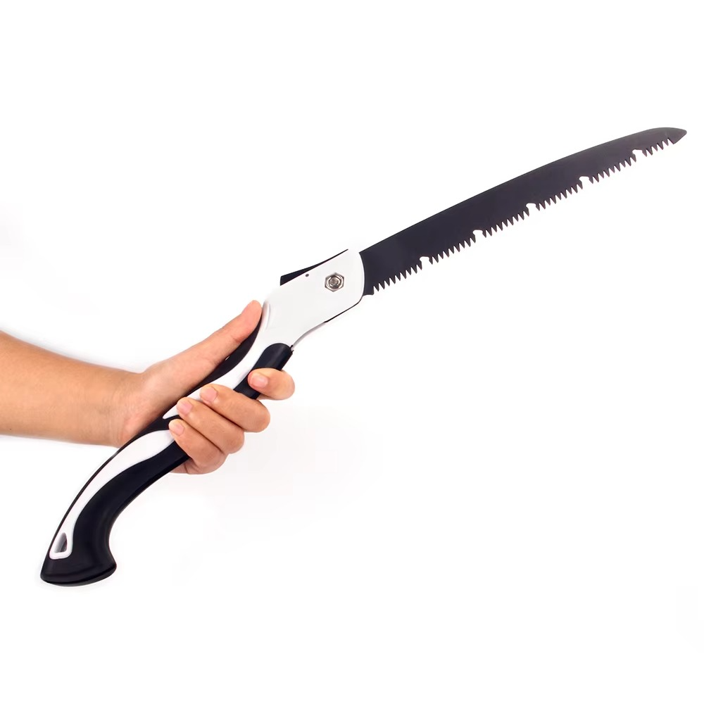 Foldable Saw Camping Tool Folding Hand Pruning Saw with Blades - Folding Saw Efficient Chip Removal Lock Design Pocket Pruning Saw for Bone Trees Wood Trimming Cutting ( Random Color ) View Gallery - Pakistan