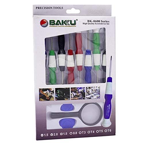 Baku 11 Pcs BK- 8600 Stainless Steel Precision Screwdriver Tool Kit Set For Mobile Laptop Repairing View Gallery - Pakistan