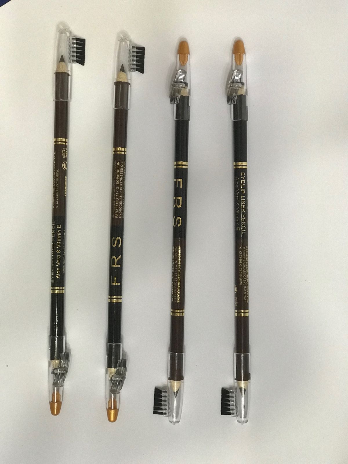 Pack Of 12 FRS Eyebrow Pencil 2 in 1 | Black &amp; Brown Both | Best Quality Eyebrow Pencil For Girls &amp; Women View Gallery - Pakistan