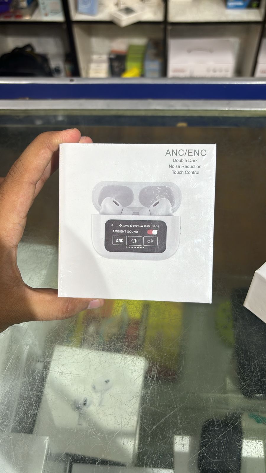 A9 Pro Digital Display Case Airpods  / ANC/ENC Touch Screen Wireless Earbuds View Gallery - Pakistan