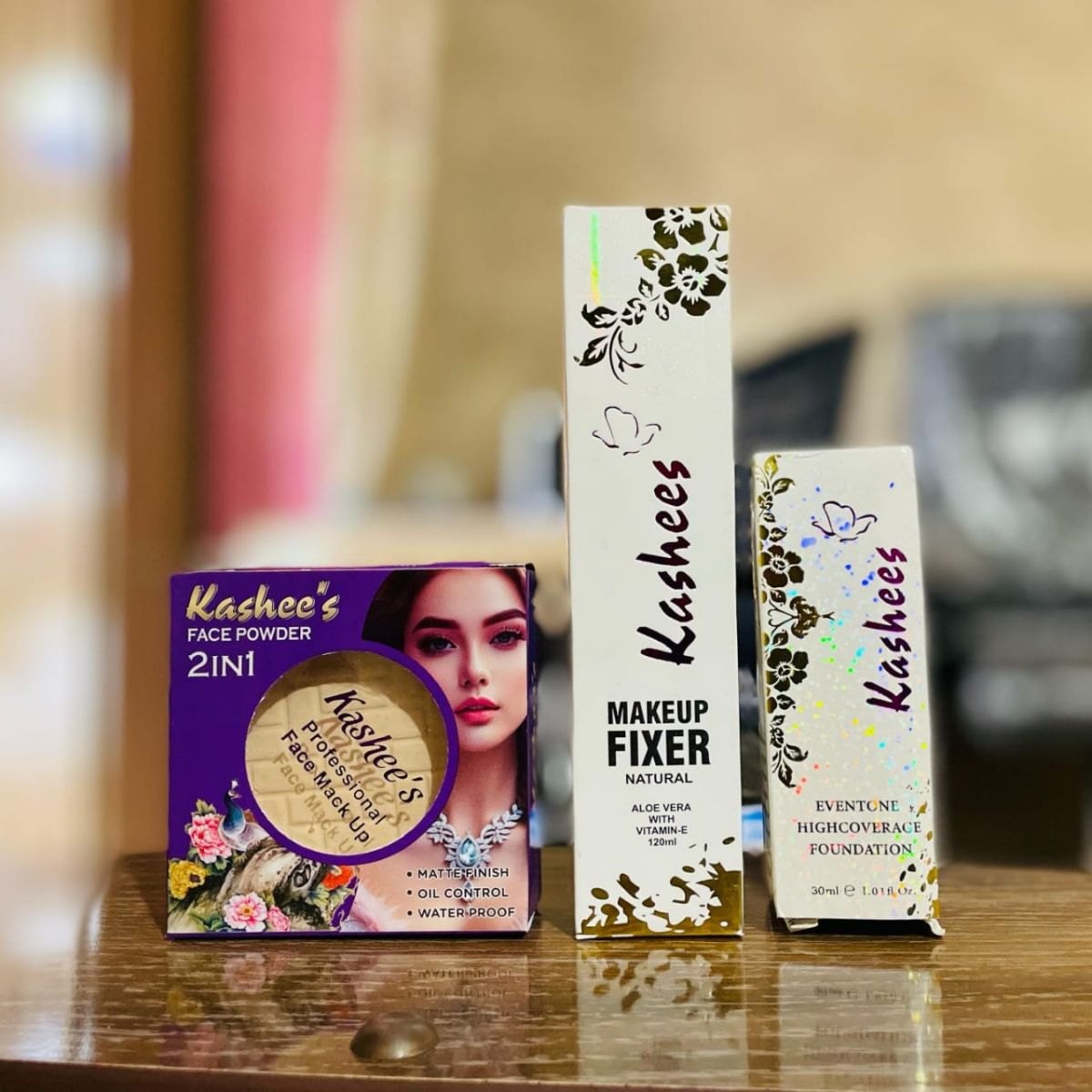 3 in 1 Kashee's Deal, Foundation, Compact Powder, &amp;amp; Fixer (random shades)