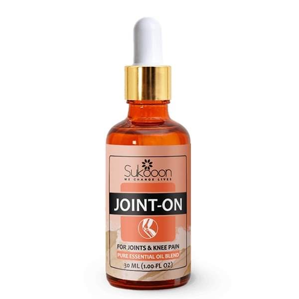 Sukoon Joint On Essential Oil Blend For Pain in Joints, Back Pain, Arthritis Pain, Knee Pain, Tennis Elbow, Strains and Sprains - 30ml