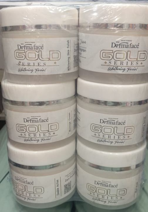 Derma Face Gold Series Whitening Facial 6 steps Whitening And Glowing Facial Kit View Gallery - Pakistan