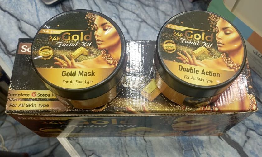 Soft Shine 24K Gold Facial Kit Whitening Facial Kit 6 steps Whitening And Glowing Facial Kit 300ml View Gallery - Pakistan