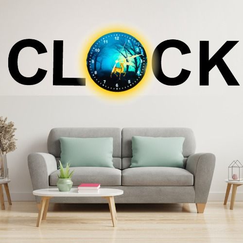 3D Wooden Alphabetic Clock With Esthetic Dial | Best Quality Alphabetic Design Clock For Home Decor | Home Decor Clock 30 inch  View Gallery - Pakistan
