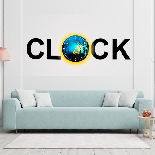 3D Wooden Alphabetic Clock With Esthetic Dial | Best Quality Alphabetic Design Clock For Home Decor | Home Decor Clock 30 inch  View Gallery - Pakistan