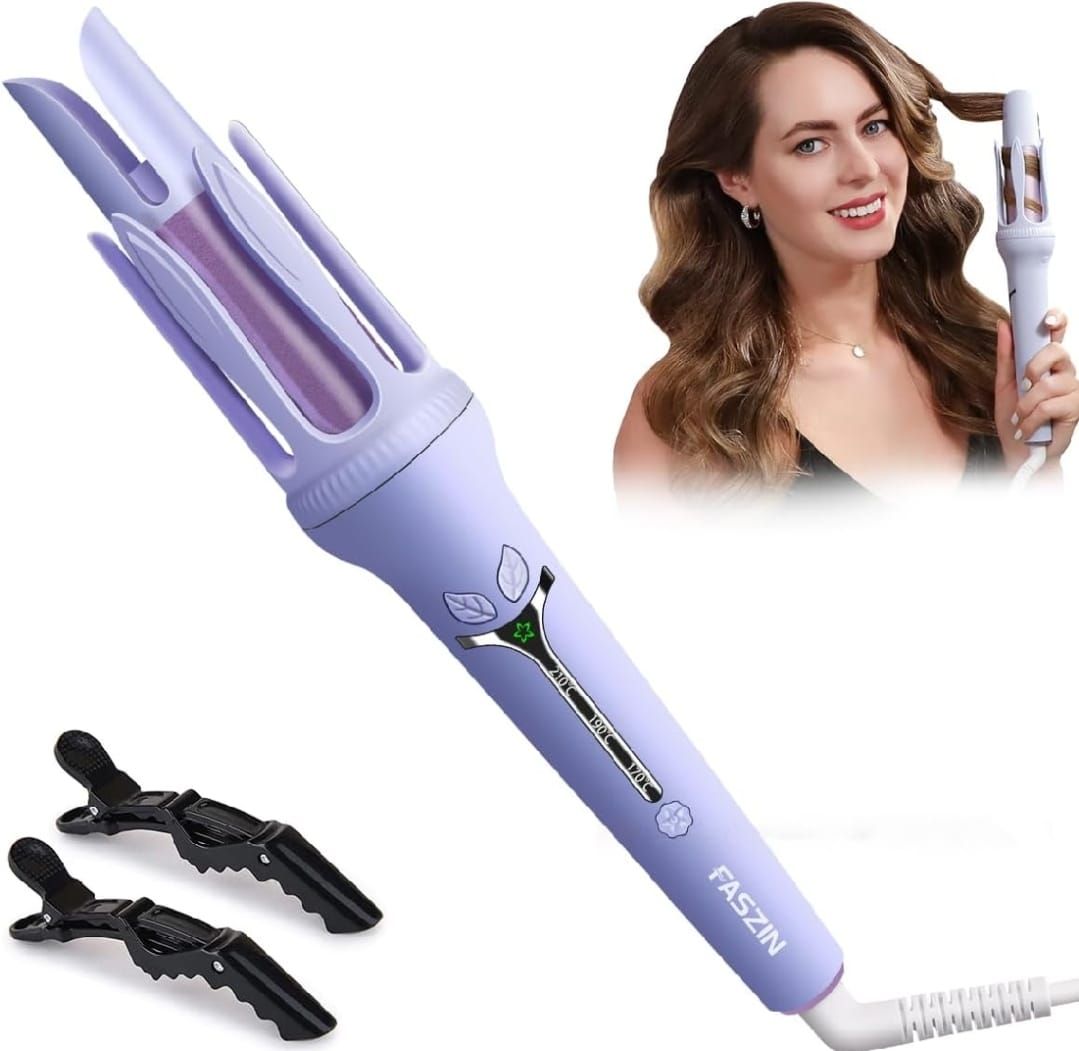 Hair Curler, 32mm Automatic Curling Iron, 3 Adjustable Temperatures And 2 Timer Reminders, Automatic Curling Iron For Long Hair, Double Anti-Scald Function, Australian Specification Plug, Suitable For Everyone ( Random Color )