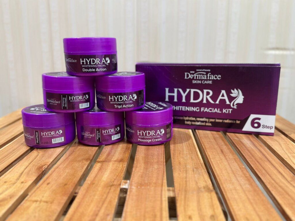 Derma Face Hydra Whitening Facial Kit 6 steps Whitening And Glowing Facial Kit 300ml View Gallery - Pakistan
