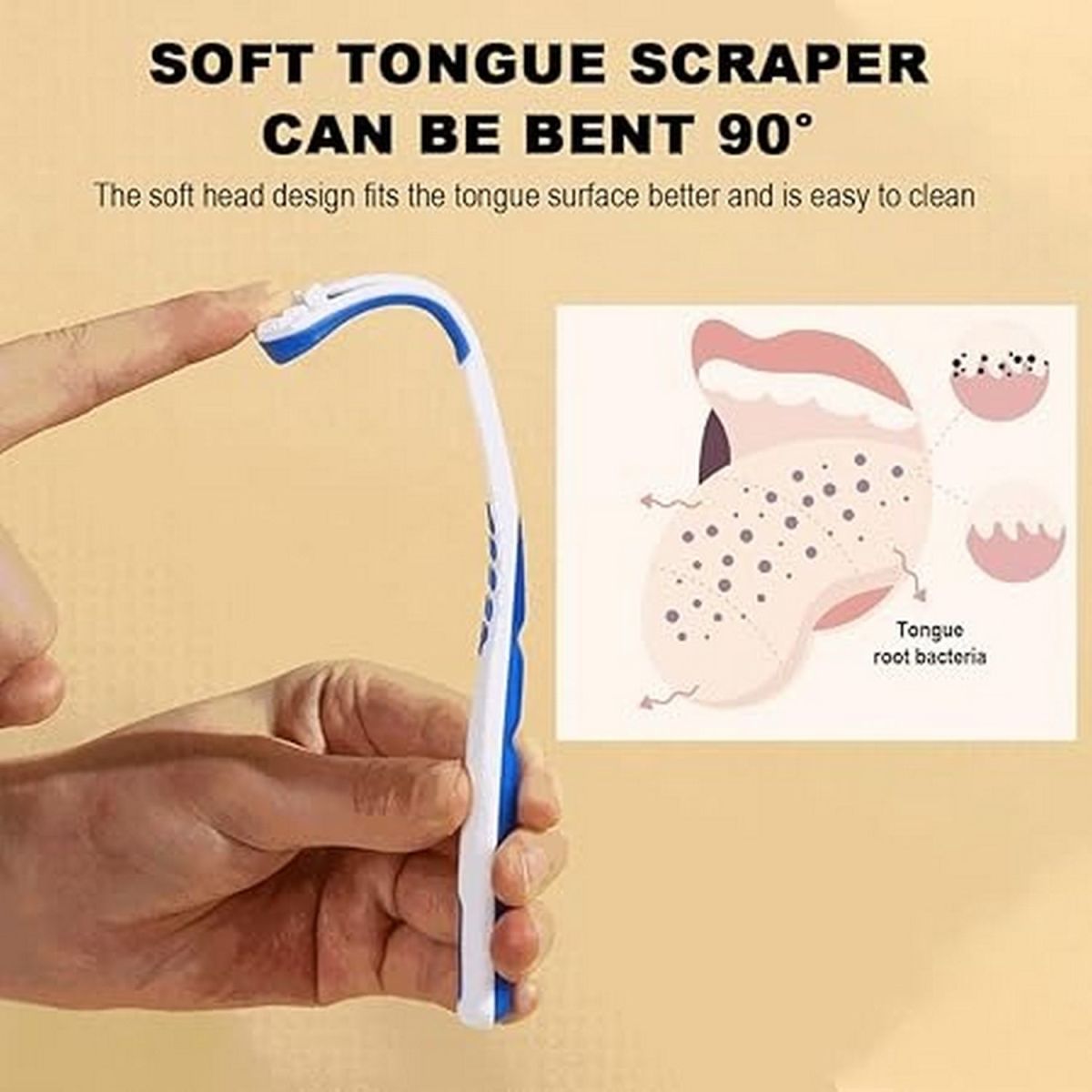 1 Piece Tongue Scraper | Tongue Cleaner | Double Head Tongue Cleaner | Reduce Bad Breath (random color) View Gallery - Pakistan
