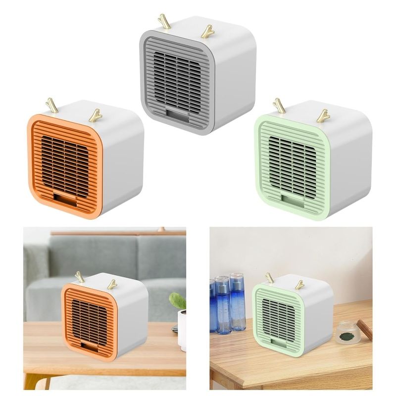 Portable Desktop Air Conditioning Fan | Three Gears Adjustable Strong Cold Air Fast Cooling USB Fan for Indoor Rechargeable (Random Colour) View Gallery - Pakistan