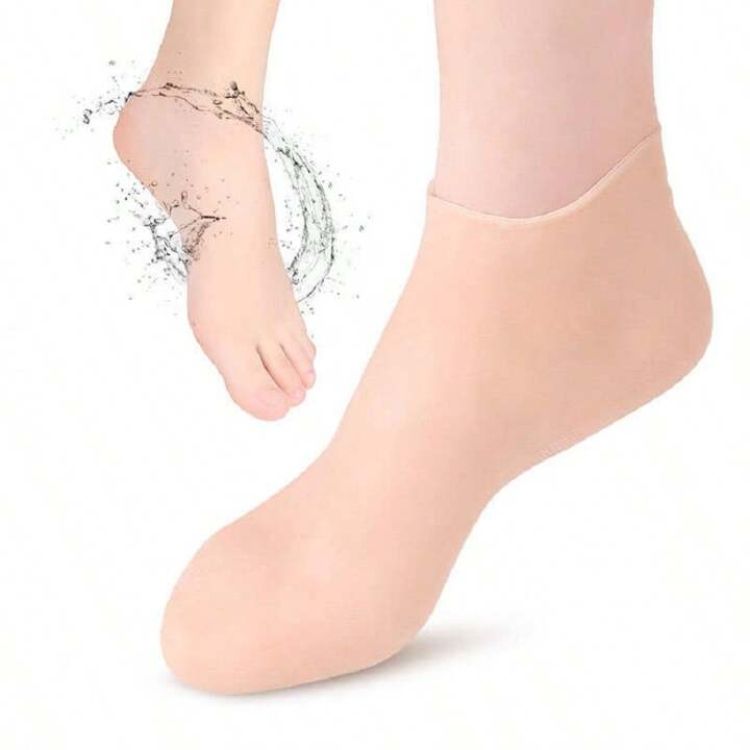 Silicone Jelly Socks Gel Moisturizing Socks Foot Care Protector Silicone Moisturizing Gel Heel Socks 1 Pair - Silicone Heel Pad Waterproof For Foot Care - Multi-Purpose Socks View Gallery - Pakistan