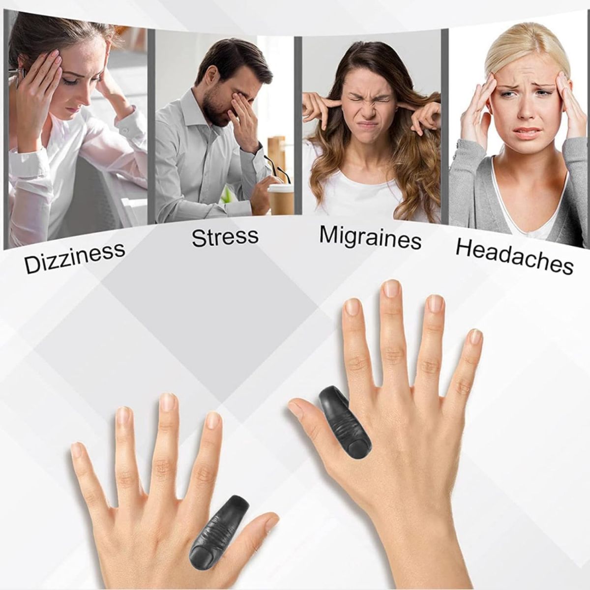 Sugar Control LI4 Acupressure Point Clip Wearable – Supporting Acupressure Relaxation, Stress Alleviation, Tension Relief and Headache Relief Hand Clip Migraine Pressure Point Clip View Gallery - Pakistan