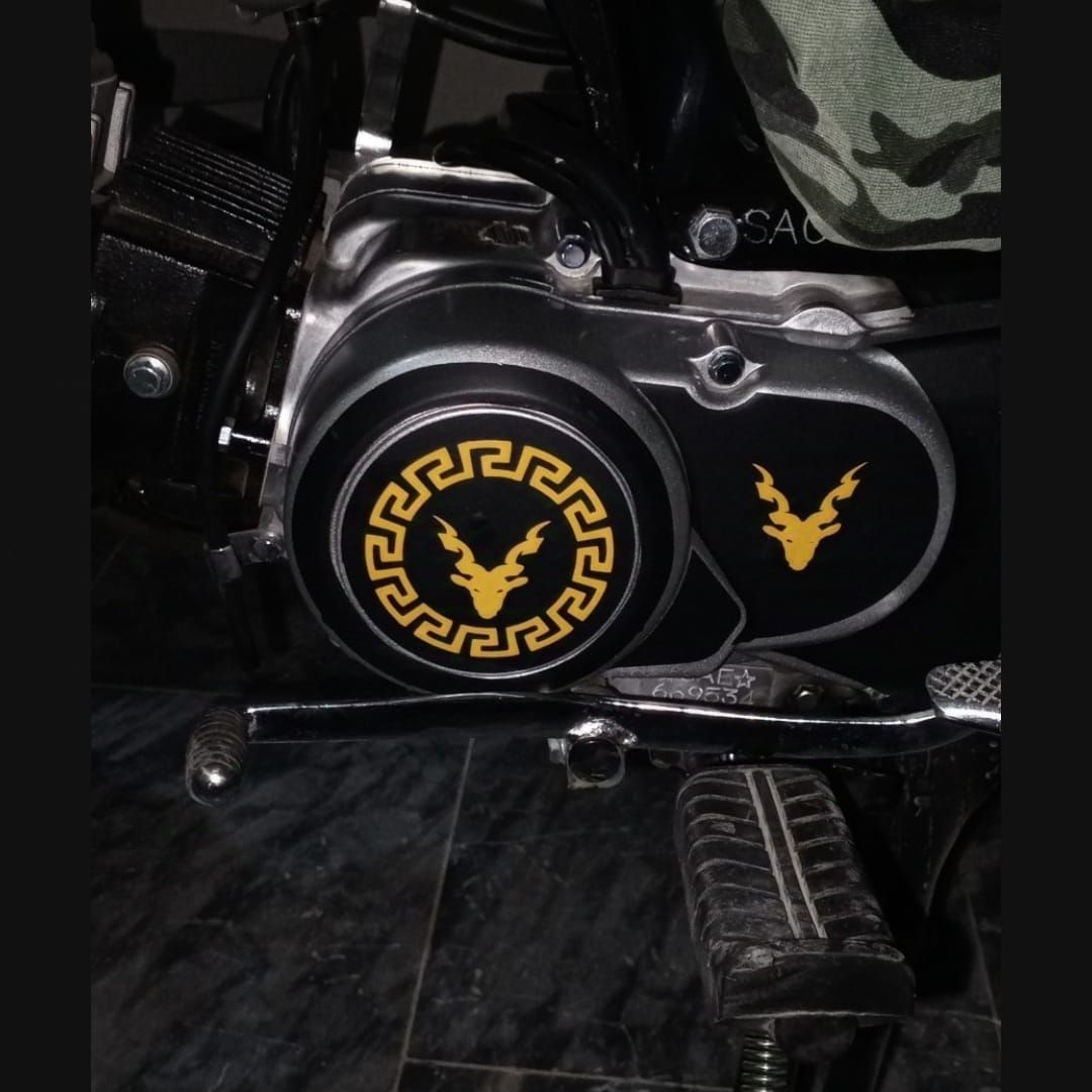 CD70 Engine Sticker Kit for Motorcycle – Black Color, (Sticker Only) View Gallery - Pakistan