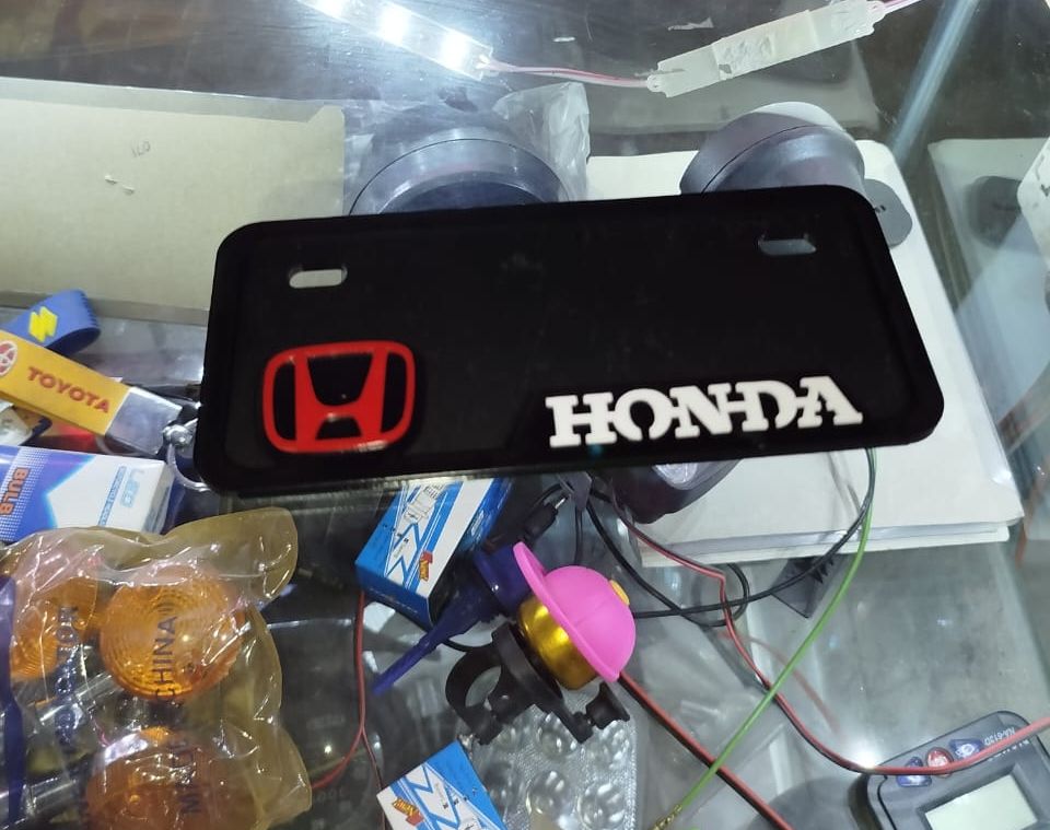 1 Piece Honda blank fancy Back number plate | Blank Number Plate for All CD 70 bikes View Gallery - Pakistan