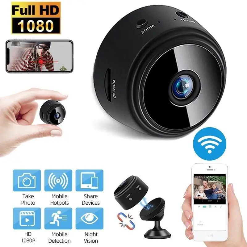 A9 Mini Camera with stand || Wifi Camera Wireless Monitoring HD || New Camera || Mini Wifi Camera || Home Security DVR Sensor Wifi Cameras with V38 APPs View Gallery - Pakistan