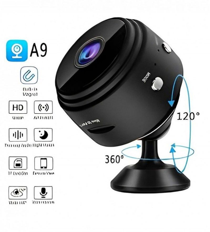A9 Mini Camera with stand || Wifi Camera Wireless Monitoring HD || New Camera || Mini Wifi Camera || Home Security DVR Sensor Wifi Cameras with V38 APPs View Gallery - Pakistan