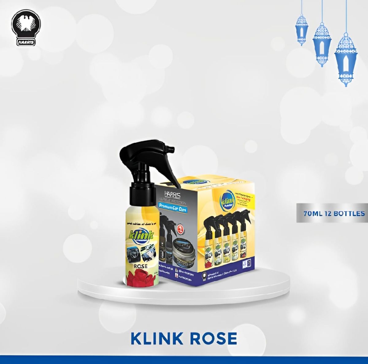 Pack of 12 Klink Protectant Rose Dashboard Polish | Best Quality Dashboard Shining Spray 70ml View Gallery - Pakistan