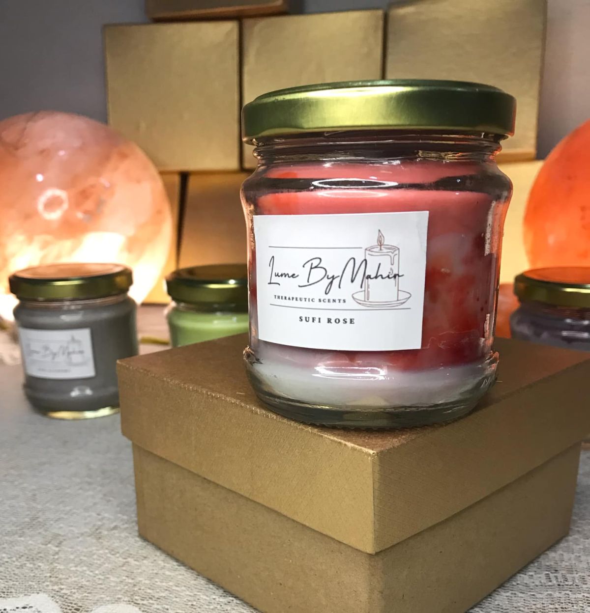 Sufi Rose Candle - A Divine Bloom of Spirituality and Love – Handmade Floral &amp;amp; Citrusy Soy Wax Candle - 100 gram