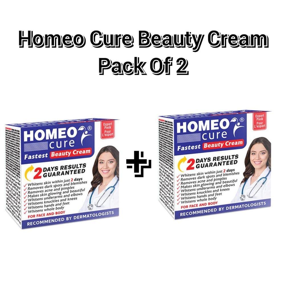 Pack of 2 Homeo Cure Whitening Beauty Cream Highly Concentrated Skincare Cream 30g
