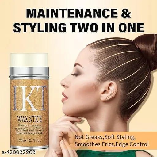 IKT Hair Wax Stick Gel Cream Styling Hair Frizz Fixed Fluffy Children Men and Women Styling Wax Edge Control View Gallery - Pakistan