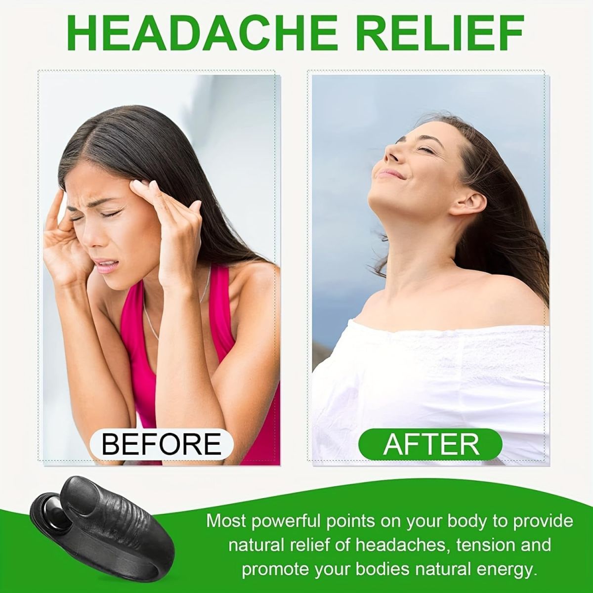 Sugar Control LI4 Acupressure Point Clip Wearable – Supporting Acupressure Relaxation, Stress Alleviation, Tension Relief and Headache Relief Hand Clip Migraine Pressure Point Clip View Gallery - Pakistan