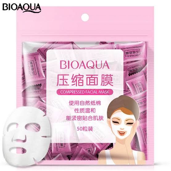 Pack of 50 BIOAQUA Compressed Facial Tablet Face Sheet | 50 Pcs Facial Tablets | Best Quality facial tablets