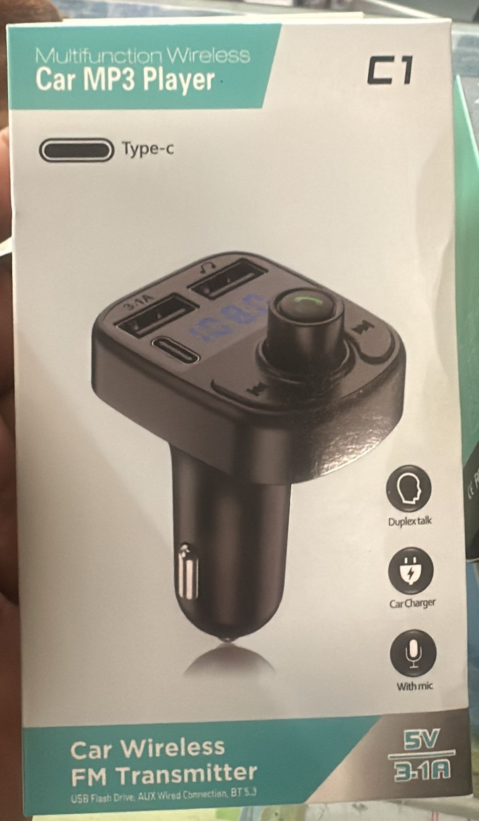 C1 - Car Mp3 Player | Car Wireless FM Transmitter | Car Mp3 Modulator | Car Accessories ( Random Color ) View Gallery - Pakistan