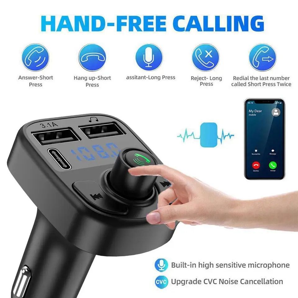 C1 - Car Mp3 Player | Car Wireless FM Transmitter | Car Mp3 Modulator | Car Accessories ( Random Color ) View Gallery - Pakistan