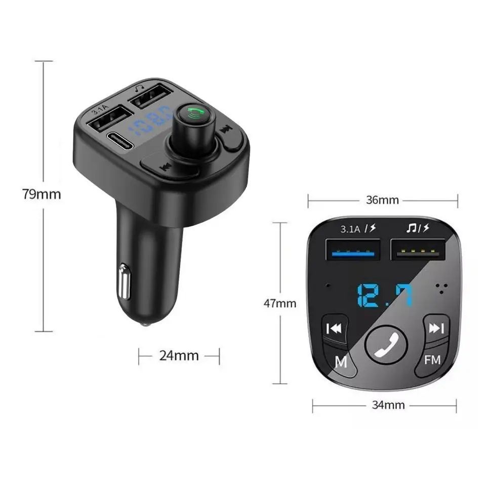 C1 - Car Mp3 Player | Car Wireless FM Transmitter | Car Mp3 Modulator | Car Accessories ( Random Color ) View Gallery - Pakistan