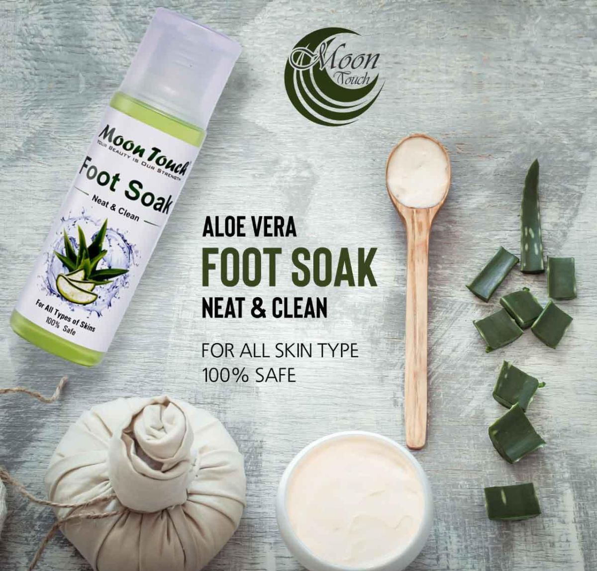 Aloe Vera Foot Soak - 100ml | Moon Touch | Best Quality Foot Soak