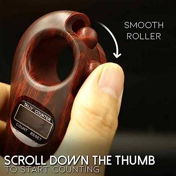 Digital Counter with Qibla Compass and Rotating Prayer Beads Portable Finger Tasbeeh Japa (random color) View Gallery - Pakistan