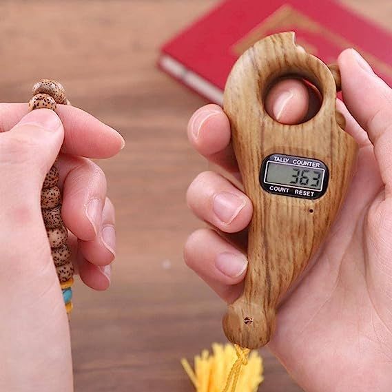 Digital Counter with Qibla Compass and Rotating Prayer Beads Portable Finger Tasbeeh Japa (random color) View Gallery - Pakistan