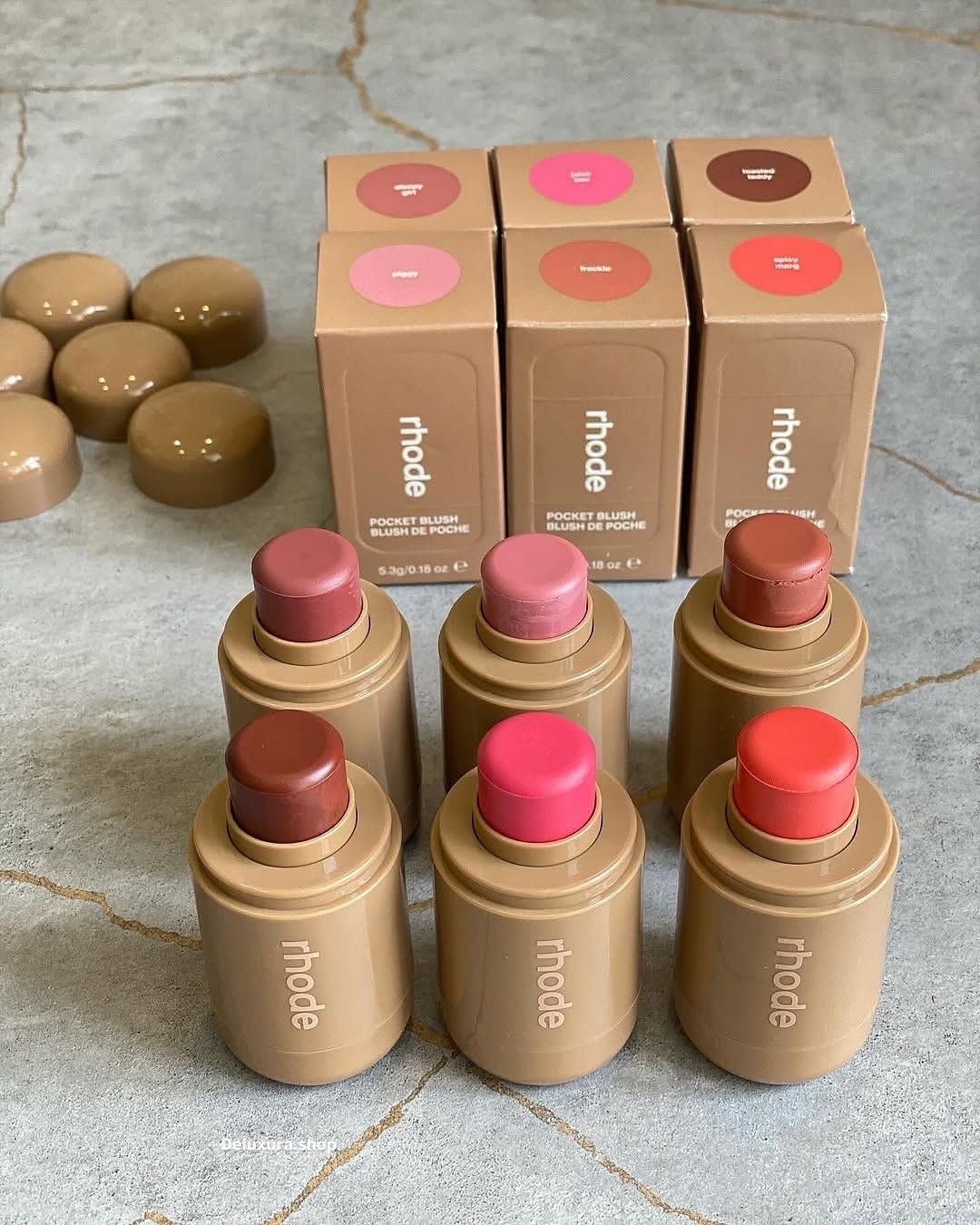 6 Colors Rhode Pocket Blush | Makeup Beauty Cosmetics long Lasting &amp; Moisturizing Pocket Blush View Gallery - Pakistan