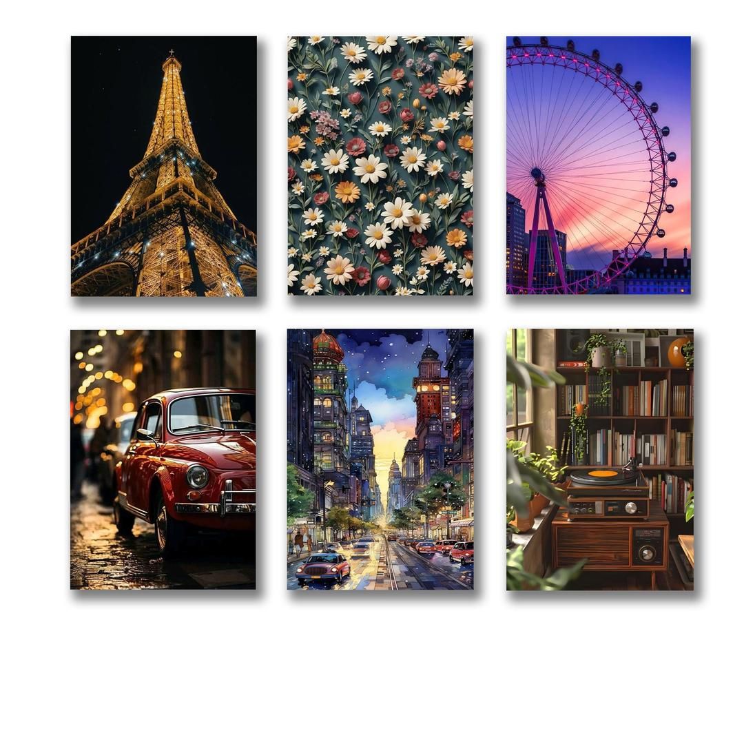 set of 6 wooden canvas frames for wall decoration / sticky photo tiles View Gallery - Pakistan
