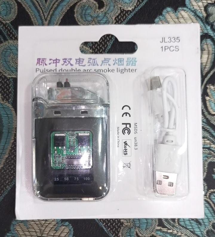 Electric Lighter - Charging Lighter Creative Personality - Cigarette Lighter | Electric Rechargeable Cigarette Lighter ( Random Color ) View Gallery - Pakistan