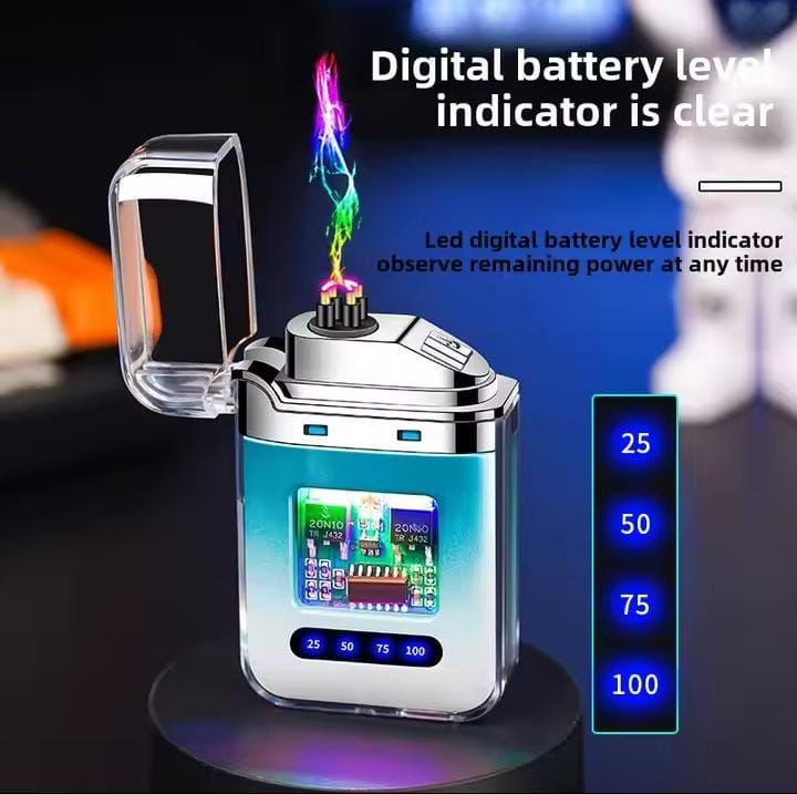 Electric Lighter - Charging Lighter Creative Personality - Cigarette Lighter | Electric Rechargeable Cigarette Lighter ( Random Color ) View Gallery - Pakistan