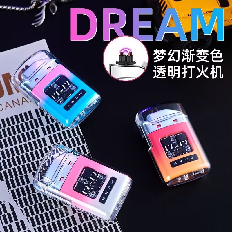 Electric Lighter - Charging Lighter Creative Personality - Cigarette Lighter | Electric Rechargeable Cigarette Lighter ( Random Color ) View Gallery - Pakistan