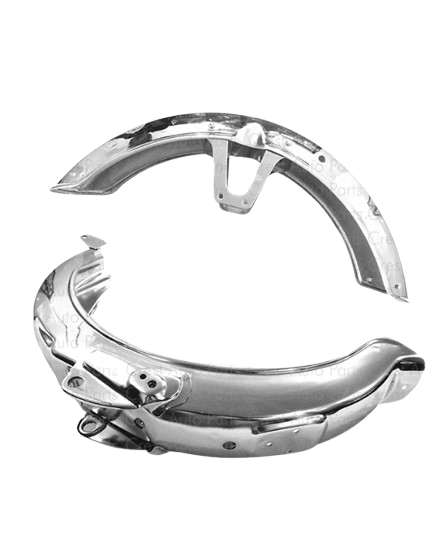 Mudguard Front &amp; Back Set 70CC Motorcycle Metal Chrome Material Front Back Mudguard Set View Gallery - Pakistan
