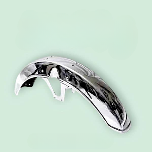 Mudguard Front &amp; Back Set 70CC Motorcycle Metal Chrome Material Front Back Mudguard Set View Gallery - Pakistan