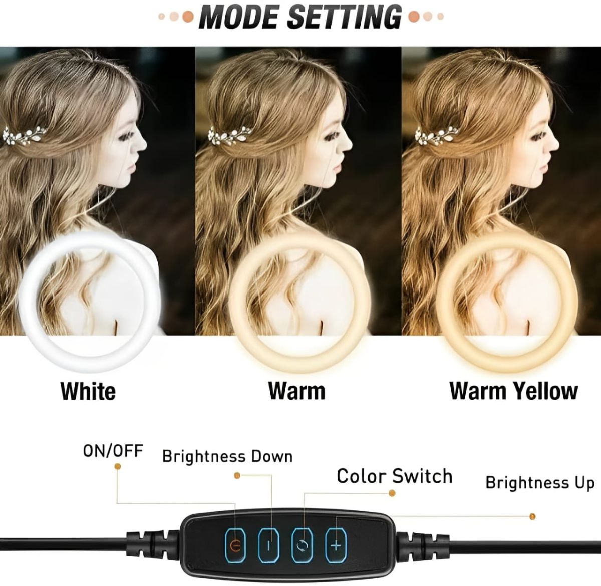 26CM LED Ring Light with Mobile Holder, 7ft Tripod Stand, 3 Light Colors, Dimmable USB Selfie Ring Light for Videography and Photography View Gallery - Pakistan