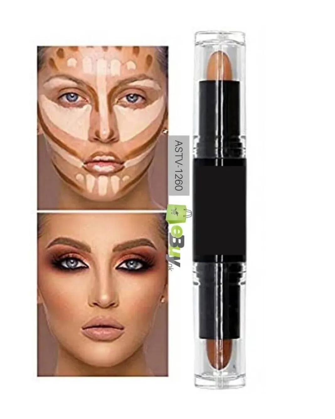 Pack of 01 2-in-1 Concealer &amp; Contour Stick | Best Quality Contour Stick View Gallery - Pakistan