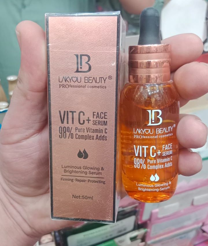 Lakyou Beauty Vitamin C Face Serum – 98% Pure Vitamin C Complex for Luminous Glow, Brightening, Firming &amp; Repairing, 50ml View Gallery - Pakistan