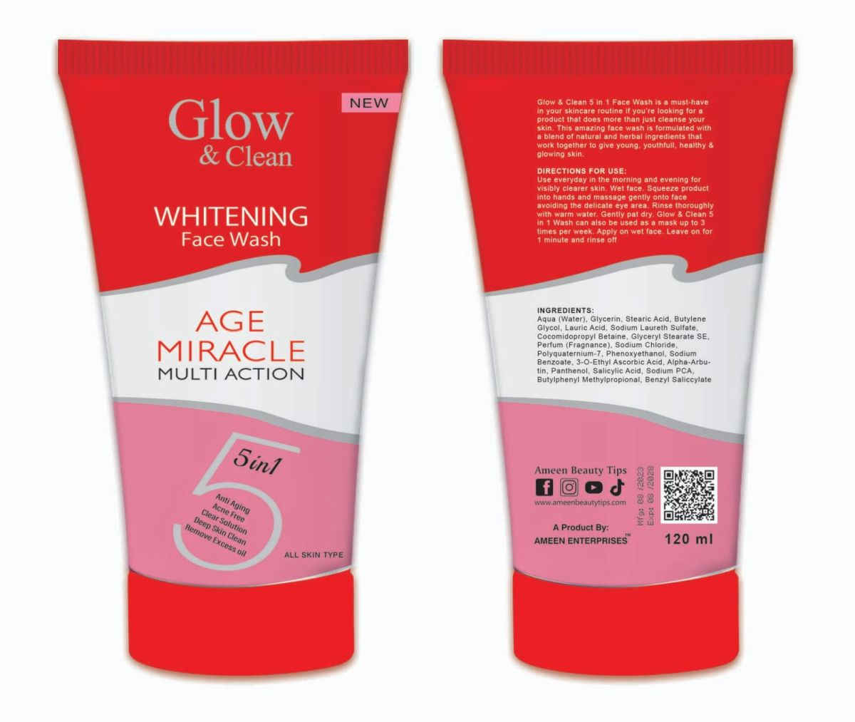 Glow and Clean Age Miracle Face Wash Instant Result 120 ML View Gallery - Pakistan