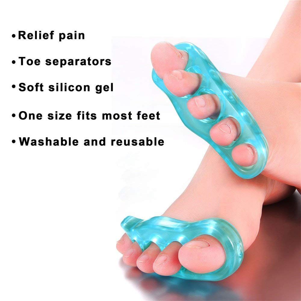Reusable Gel Toe Separators &amp; Straighteners for Hammer &amp; Overlapping Toes - Unisex ( Random Color ) View Gallery - Pakistan