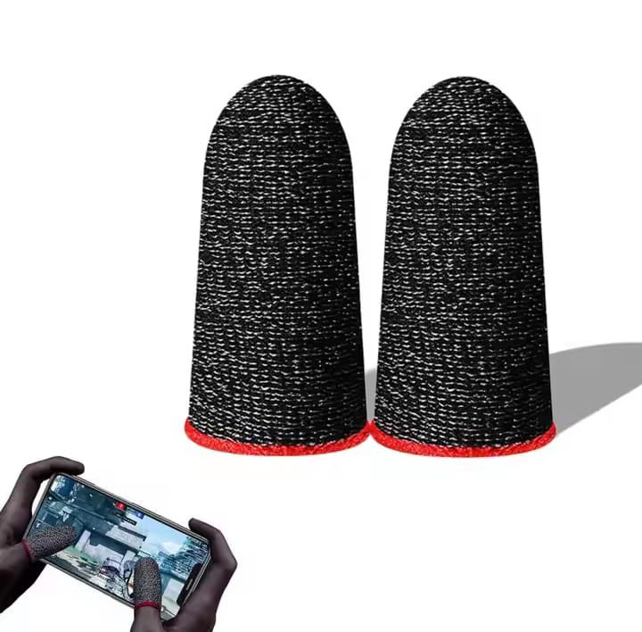 Premium Gaming Finger Sleeves Bundle -  Breathable, Anti-Sweat, Touch Screen-Friendly Thumb Gloves for PUBG &amp; Mobile Gaming View Gallery - Pakistan