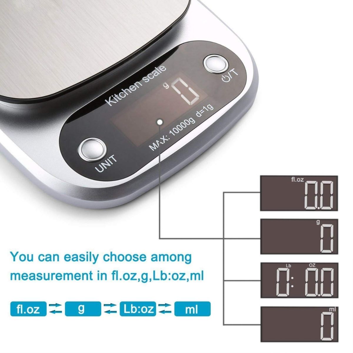 Kitchen Digital Weight Scale Digital Kitchen Scale Digital Weight Machine | Digital Scale with 1 gram to 10000 gram Weight Measurement ( Plastic ) View Gallery - Pakistan