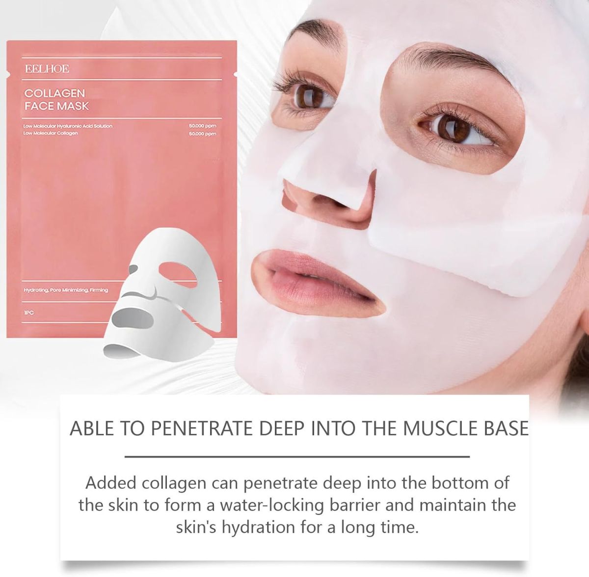 1 Pc Bio-Collagen Real Deep Mask, Hydrating Over Night, Facial Sheet Mask, Pore Minimising, Firming, Collagen Mask, Hydrating Overnight Skin Care Mask View Gallery - Pakistan