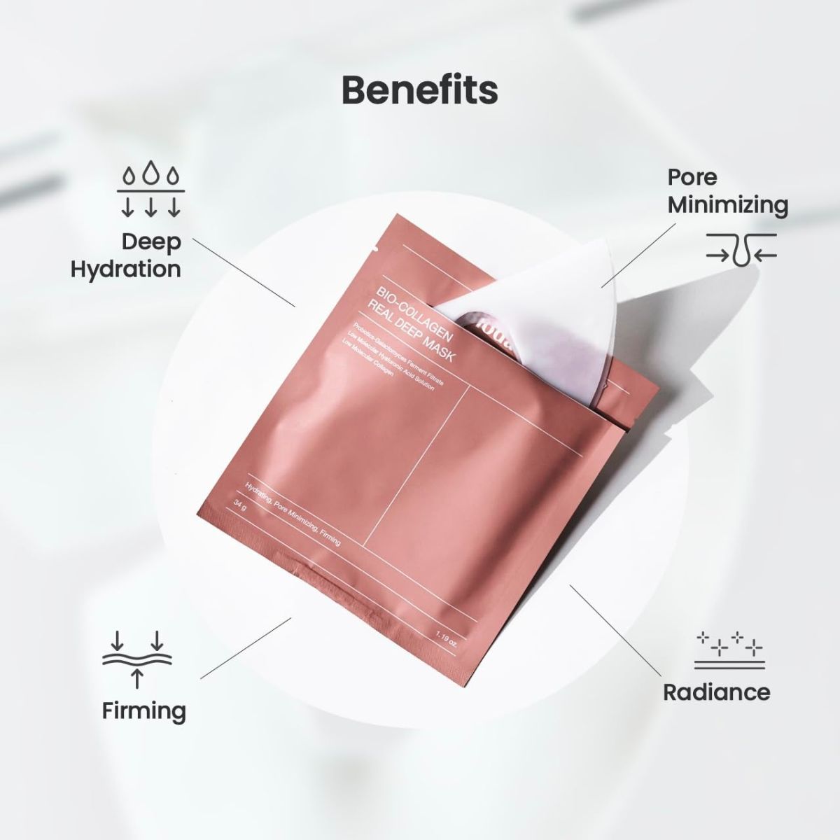 1 Pc Bio-Collagen Real Deep Mask, Hydrating Over Night, Facial Sheet Mask, Pore Minimising, Firming, Collagen Mask, Hydrating Overnight Skin Care Mask View Gallery - Pakistan